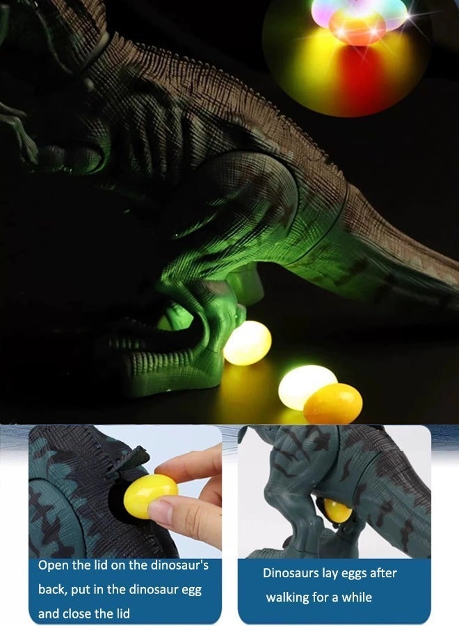 ألعاب نماذج الديناصورات ألعاب الديناصورات الكهربائية ألعاب الديناصورات التي تضع البيض مع إضاءة ومؤثرات صوتية مع جهاز عرض - Image 4